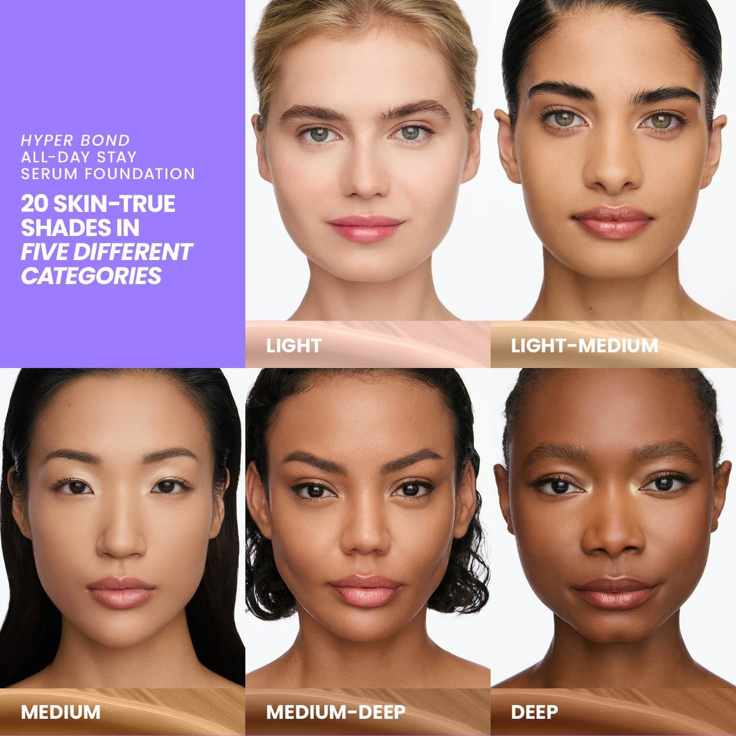 Wonderskin Hyper Bond All-Day Stay Serum Foundation – Waterproof, Transfer-Proof, 24HR Longwear Face Makeup with Niacinamide & Hyaluronic Acid – Lightweight, Natural Finish (Aura)