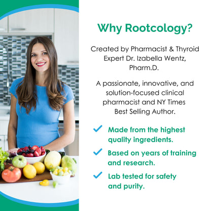 Rootcology by Dr. Izabella Wentz | Liver & Gallbladder Support with Milk Thistle, Artichoke Leaf & Beet | 90 Capsules