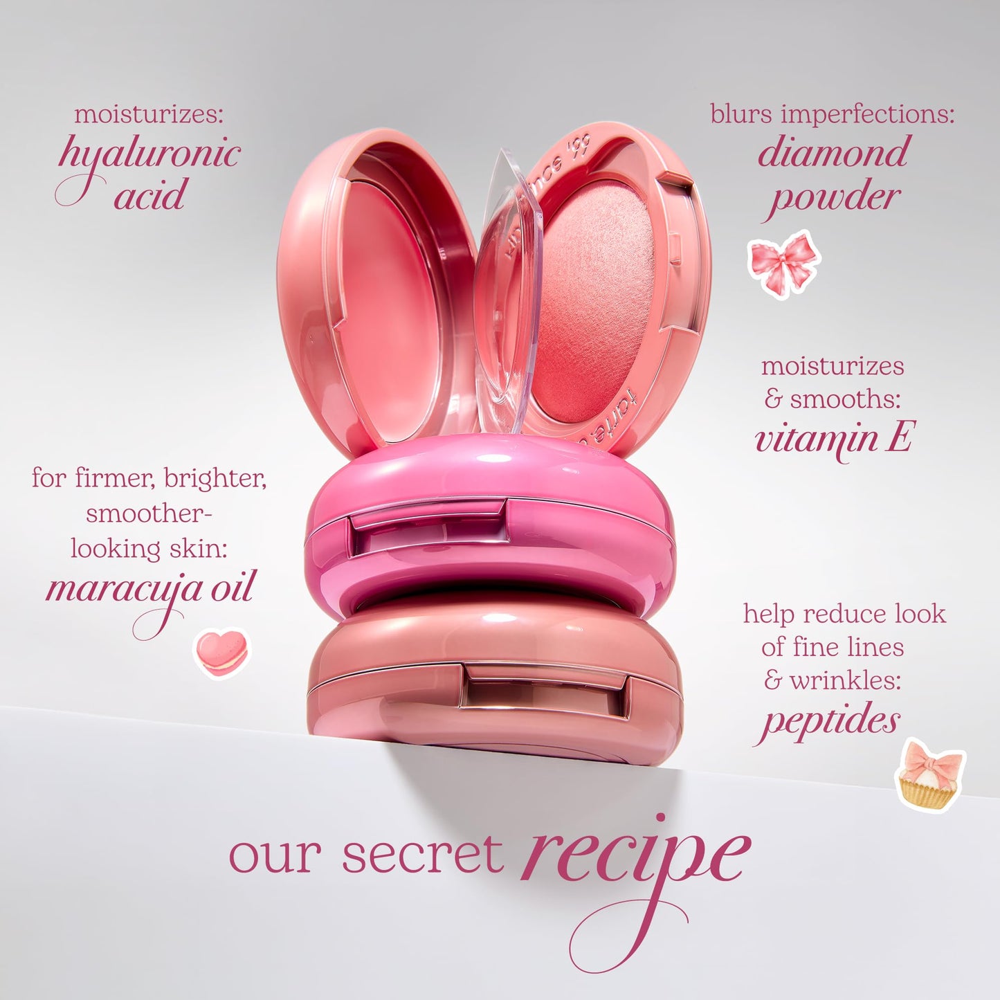 tarte macaron blush & glow duo - Multi-Use Longwear Makeup with Peptides, Cream & Powder Blush Duo with Blend Bar for a Buildable Bright Lifted Look, Vegan & Cruelty-Free, full size, honey blossom