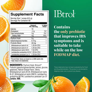 IBtrol® 3–in–1 IBS Gut Health Supplement with Psyllium, Prebiotic and Probiotics, Manages IBS Symptoms, Gas, Bloating, Diarrhea, Constipation, Abdominal Pain 60 Servings (Natural Orange Flavor) MedtritionBuy Supplements Australia