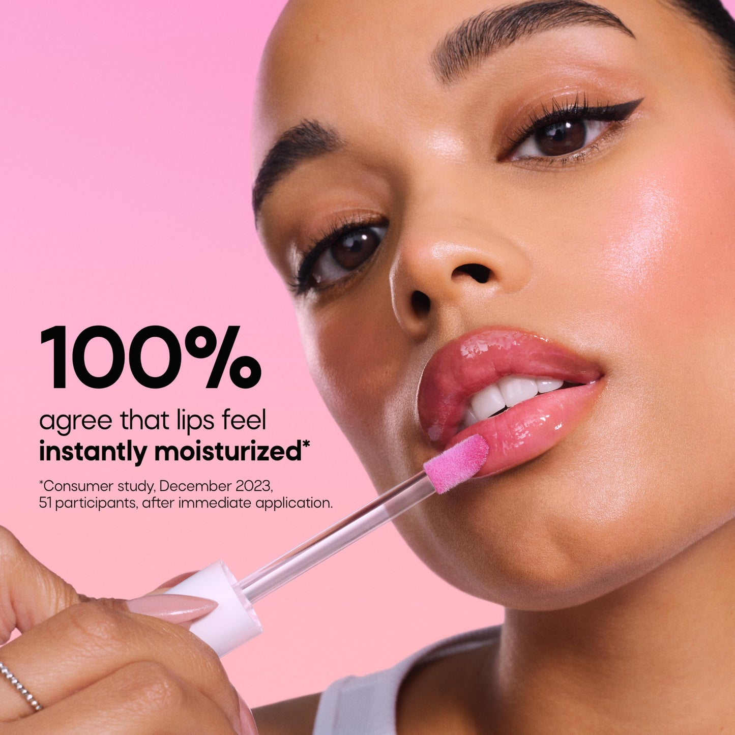 Almay Gleam Big™ Lip Serum, Hydrating and Moisturizing, Hypoallergenic Lip Gloss, Non-Sticky, 100 Positively Pink, 0.13 fl oz