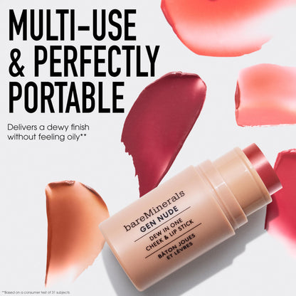 bareMinerals Gen Nude Dew in One Cheek & Lip Stick - Bare Necessity