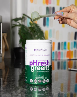 pHresh - Greens Raw Alkalizing Superfood Greens Powder - 2 Month Supply - Vegan, Kosher, Gluten Free - Natural Enzymes, Nutrients - Approved for Intermittent Fasting - 10 oz Phresh ProductsBuy Supplements Australia