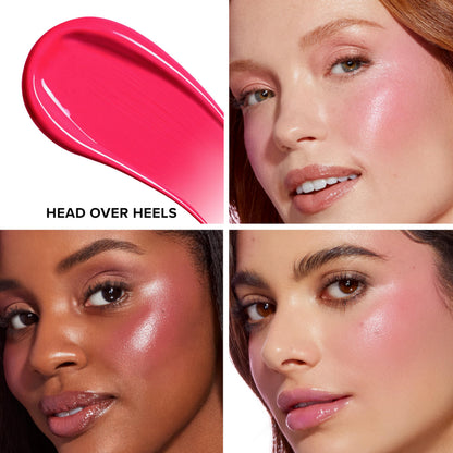 Too Faced Love Flush Blush Glowing Liquid Blush | Liquid Blush, Blendable, Luminous Blush that leaves a Flush of Color | Layer over makeup or wear alone for a natural look, Head Over Heels, 0.20 Fl Oz
