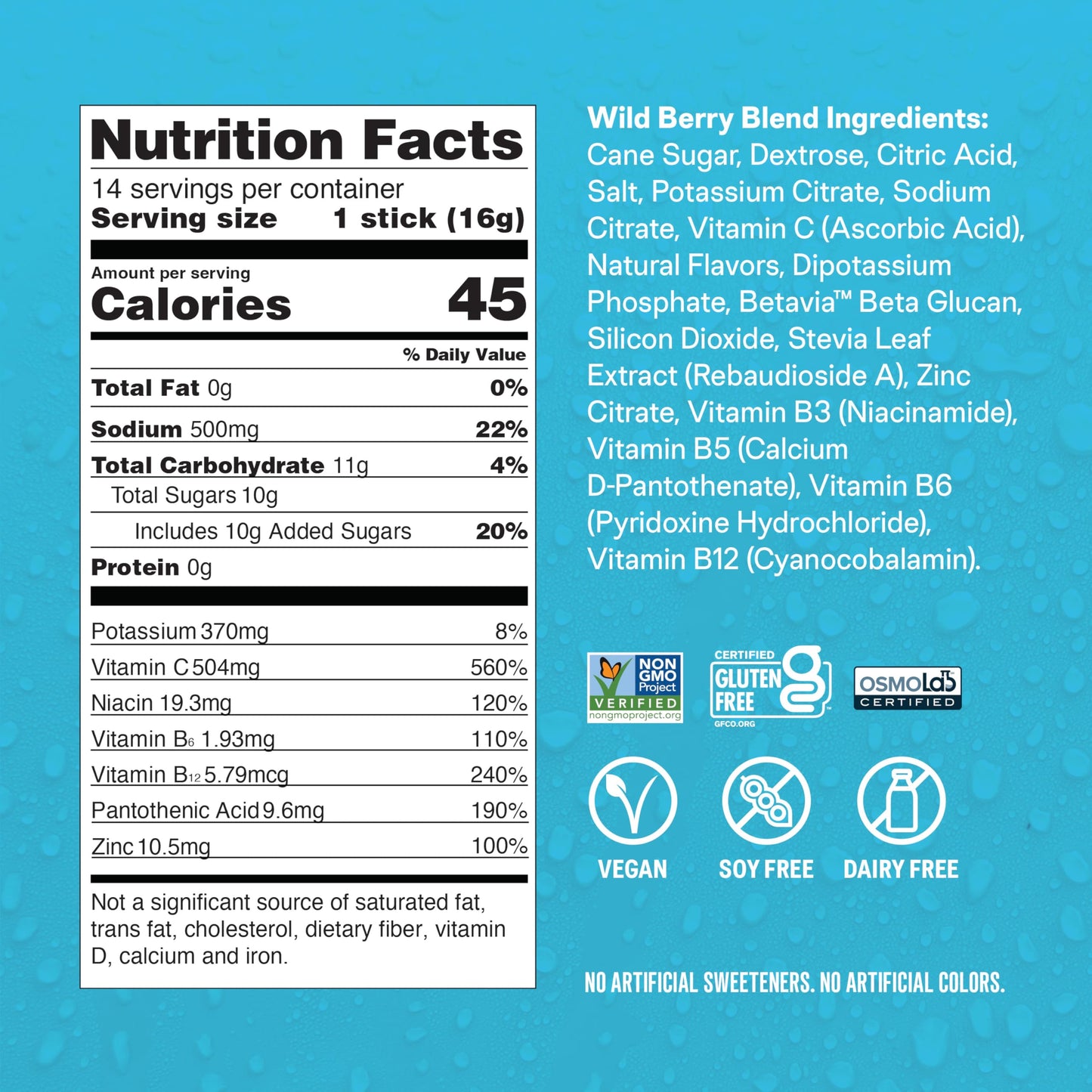 Liquid I.V.® Hydration Multiplier +Immune Support - Wild Berry Blend | Electrolyte Powder Drink Mix | 1 Pack (14 Servings)