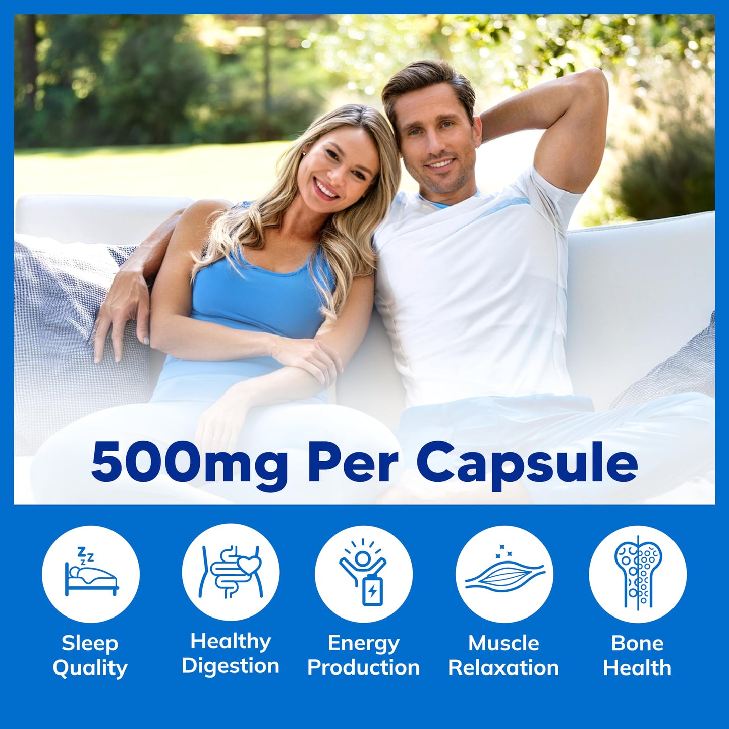 aSquared Nutrition Proprietary Magnesium 500mg – High Absorption Magnesium Citrate & Oxide – 180 Veggie Capsules, 180 Day Supply
