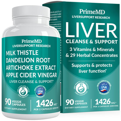 32-in-1 Liver Support with Milk Thistle Supplement – Liver Detox with Silymarin, Artichoke Extract & Beetroot Powder – Comprehensive Wellness Formula for Liver Cleanse