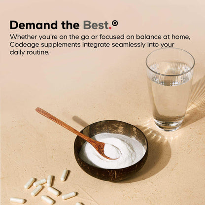 Codeage Organic Bone Broth Collagen Peptides Capsules Supplement, Bone Broth Grass Fed Beef, Free-Range Chicken, Turmeric & Ashwagandha - Collagen Types I, II, III - Non-GMO - 180 Capsules CodeageBuy Supplements Australia