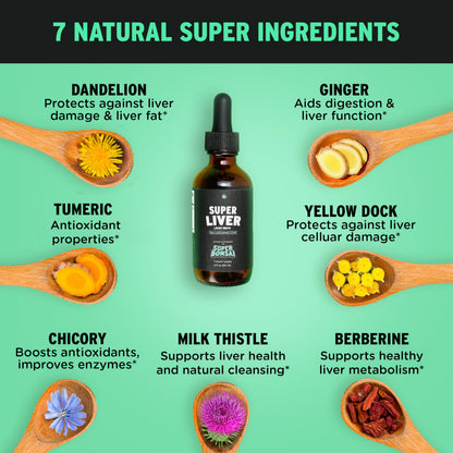 SuperBonsai Milk Thistle Herbal Liquid Supplement - Doctor-Formulated Botanical Blend with Milk Thistle and Dandelion Root - Vegan Non-GMO Drops - 3 Month Supply