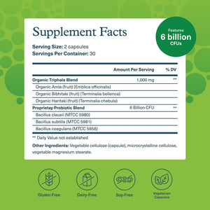 Youtheory Spore Probiotic - Helps Gut Health* - 6 Billion CFU with Prebiotics - Supports Regular Bowel Movement & Diarrhea Relief* - Shelf Stable - 60 Vegetarian Capsules (30-Day Supply) YoutheoryBuy Supplements Australia