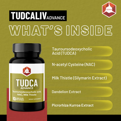Onpharno TUDCA Advance – 250mg TUDCA, NAC, Milk Thistle, Dandelion, Burdock & Picrorhiza Extract – 30 Liquid-Filled Veg Capsules