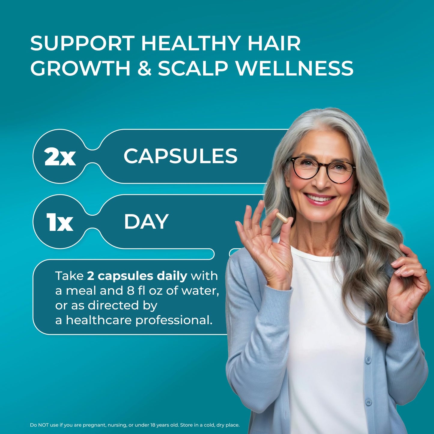 PUREHEALTH RESEARCH ReGrow - Hair Growth Vitamins - Hair Supplement for Scalp & Thickness Support - with Saw Palmetto, Biotin, Hydrolyzed Bovine Collagen