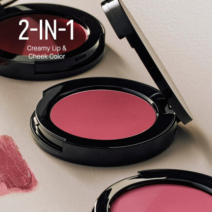 Bobbi Brown Pot Rouge | Multi-Use Cream Blush and Lip Tint | Dewy, Natural-Looking Flush for Cheeks and Lips | Mirrored Compact Travel-Size Face Makeup Blusher, Velvet Plum, 0.13 Ounce