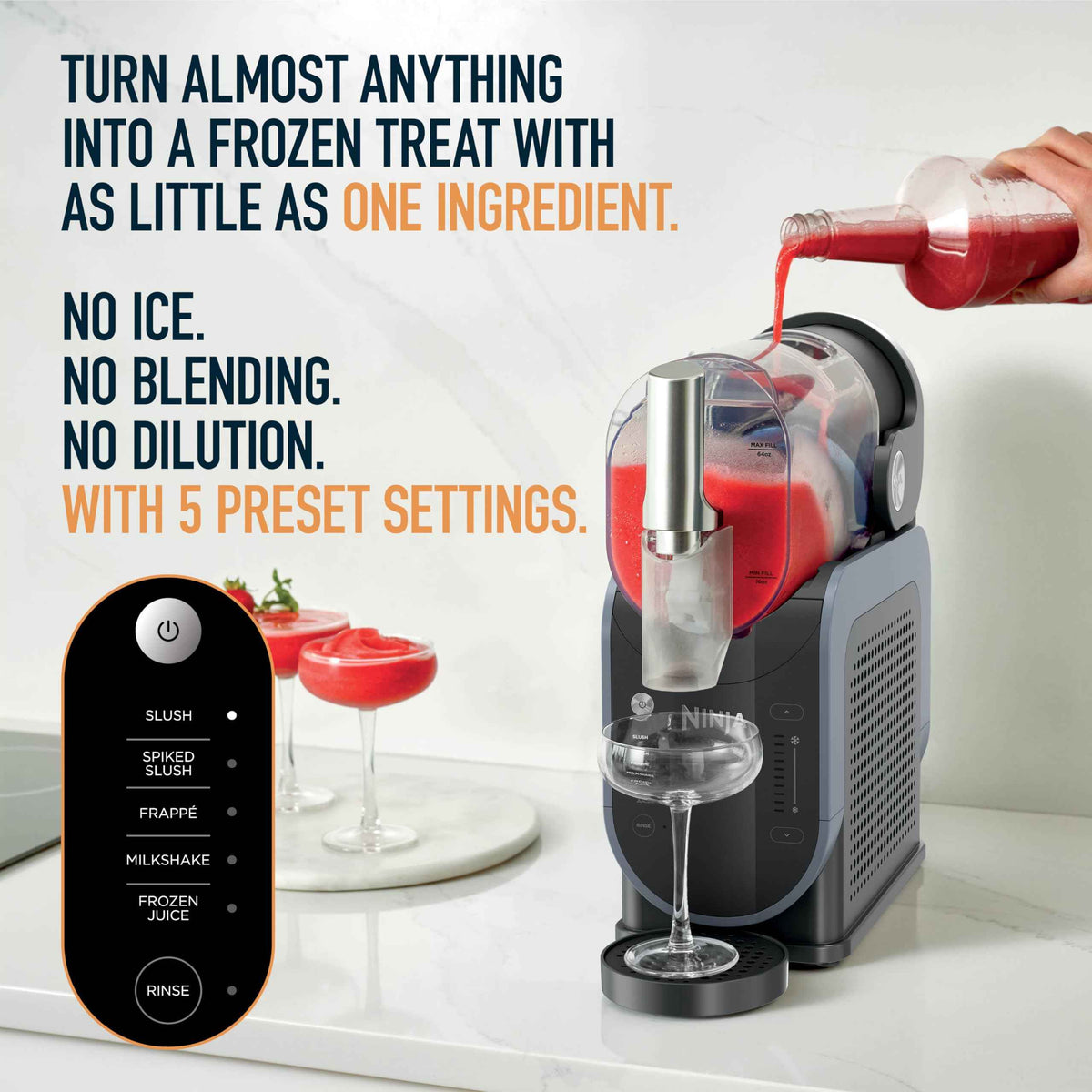 Ninja SLUSHi Professional Drink Maker, 7+ Servings, Black, FS301