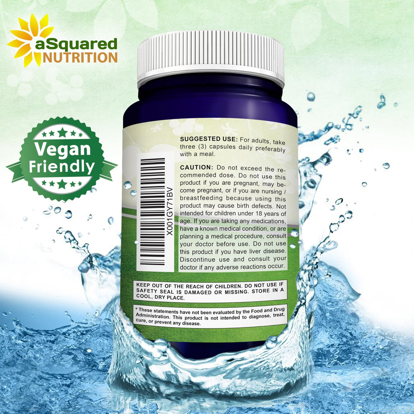 aSquared Nutrition Red Yeast Rice 1800mg - Dietary Supplement Vegan Powder Pills to Support Cardiovascular Health - 180 Veggie Capsules