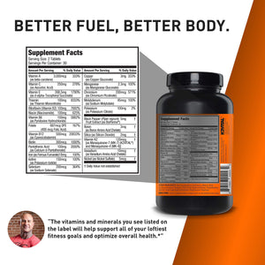 JYM Supplement Science Vita JYM Sports Multivitamin & Mineral Support, Vitamin A, C, B6, B12, E, K, Boron, Biotin, Potassium 60 Tablets JYM Supplement ScienceBuy Supplements Australia